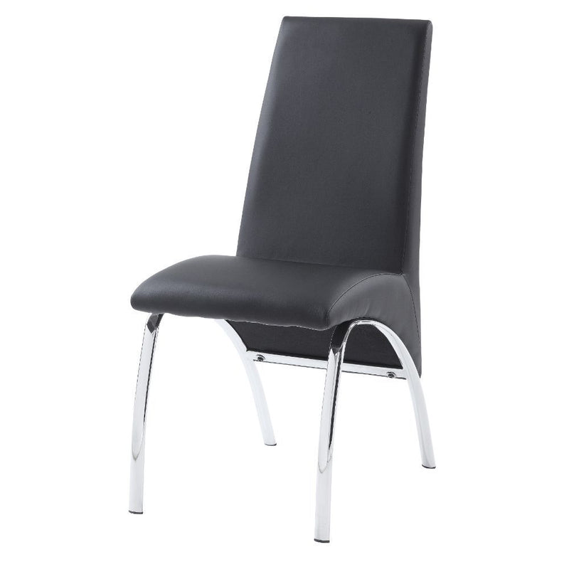 Noland - Side Chair (Set of 2) - Gray Synthetic Leather & Chrome