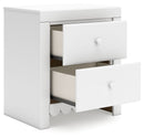 Mollviney - Two Drawer Night Stand - White