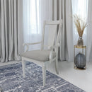 Katia - Arm Chair (Set of 2) - Light Gray Linen & Weathered White