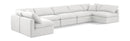Indulge - Linen 7 Piece Modular U-Shaped Sectional - White