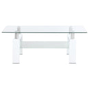 Dyer - 1-Shelf Rectangular Glass Top Table