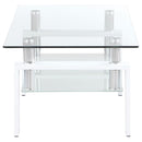 Dyer - 1-Shelf Rectangular Glass Top Table