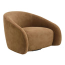 Zoey - Accent Chair With Swivel - Chocolate Suede