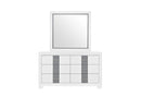 Optimus - 4 Piece Bedroom Set (Full Bed, Dresser, Mirror, Nightstand) - White