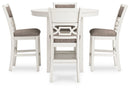 Erinberg - Dining Room Counter Table Set (Set of 5) - Antique White