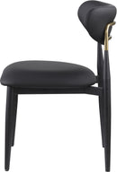 Ronda - Vegan Leather Upholstered Dining Side Chair - Black Legs