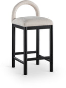 Conrad - Linen Counter Stool With Black Legs