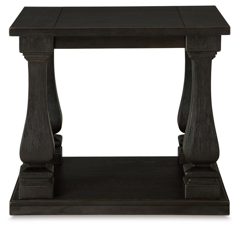 Wellturn - Black - Rectangular End Table