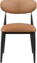 Ronda - Vegan Leather Upholstered Dining Side Chair - Black Legs