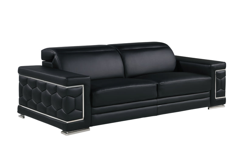 296 - Leather Sofa