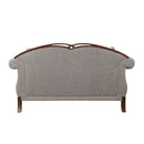Miyeon - Loveseat With 3 Pillows - Fabric & Cherry