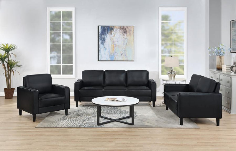 Ruth - Upholstered Track Arm Sofa Set