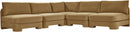 Hammond - Velvet Performance Fabric Upholstered 5 Piece Armless Sectional