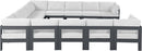 Nizuc - Outdoor Patio 13 Piece Modular Sectional With Gray Frame