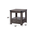 Melville - End Table - Ash Gray