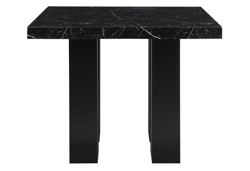 D04 Black Bar Table And Four D04 Bar Stools - Black