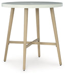 Seton Creek - Round Bar Table With Umbrella Option - Beige