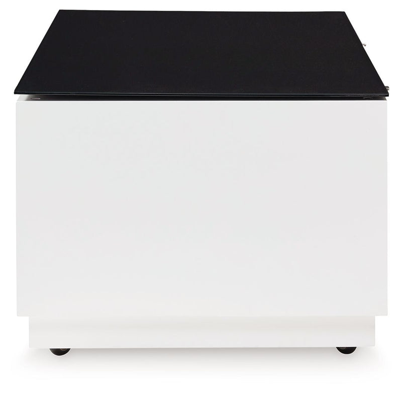 Gardoni - White / Black - Rectangular Cocktail Table