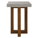 Keven - End Table - Faux Concrete Top & Walnut