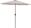 Fiji - Aluminum Patio Umbrella With Round Teak Base