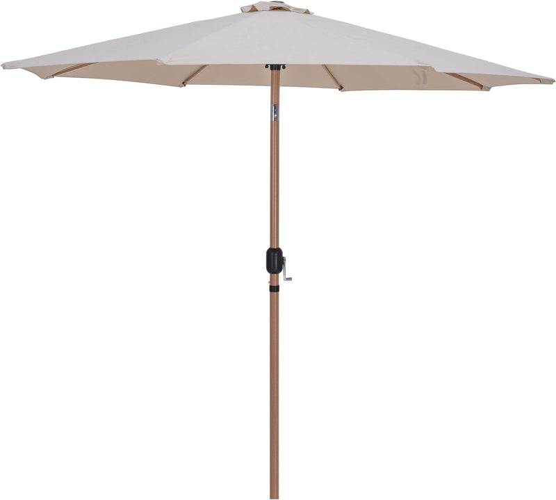 Fiji - Aluminum Patio Umbrella With Round Teak Base