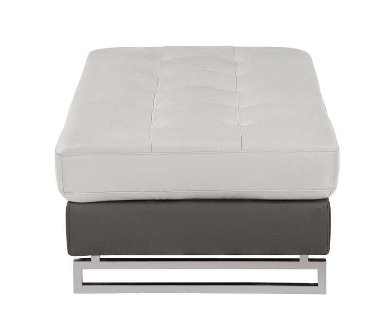 8136 - Two-Tone Ottoman - Beige