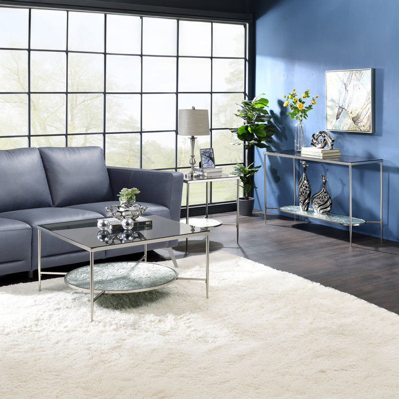 Adelrik - End Table - Glass & Chrome