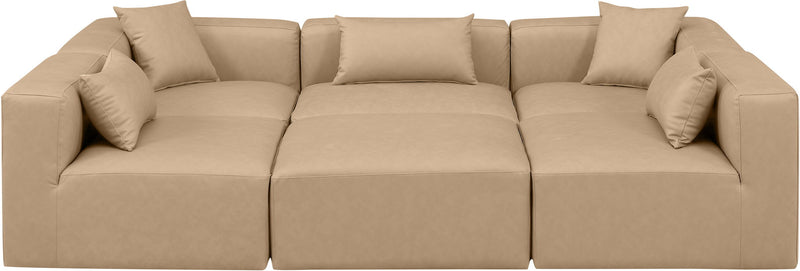 Cube - 6 Piece Modular Sectional - Tan