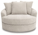 Cuddle Plush - Oversized Swivel Accent Chair - Arctic