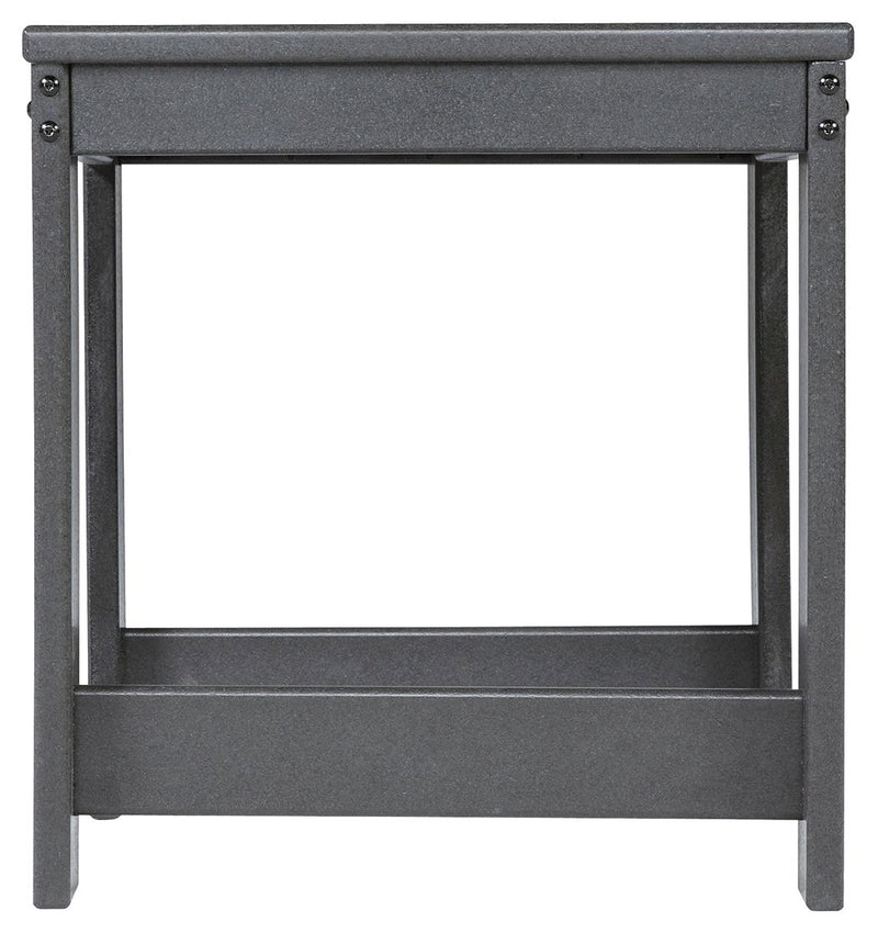 Amora - Charcoal Gray - Square End Table