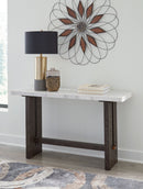 Burkhaus - Sofa Table - White / Dark Brown