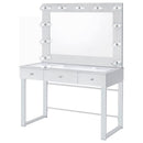 Umbridge - 3-Drawer Vanity Set With Lighting - Chrome And White