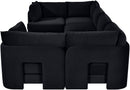 Hammond - Velvet Performance Fabric Upholstered 6 Piece U-Shaped Sectional