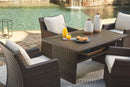 Easy Isle - RECT Multi-Use Table - Dark Brown / Beige