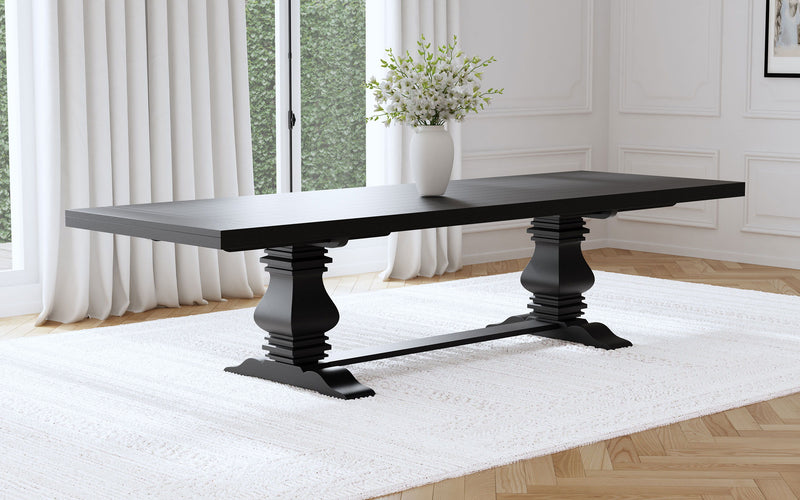 Florence - Extension Dining Table - Distressed Black