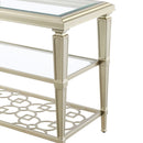 Zaba - End Table - Glass Top & Silver