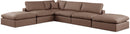 Comfy - 6 Piece Faux Leather Modular Sectional