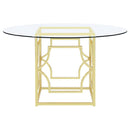 Starlight - Round Glass Top Metal Dining Table