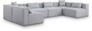 Cube - Linen 6 Piece Modular Armless Sectional