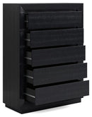 Londer - Five Drawer Chest - Black
