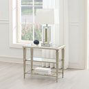 Zaba - End Table - Glass Top & Silver