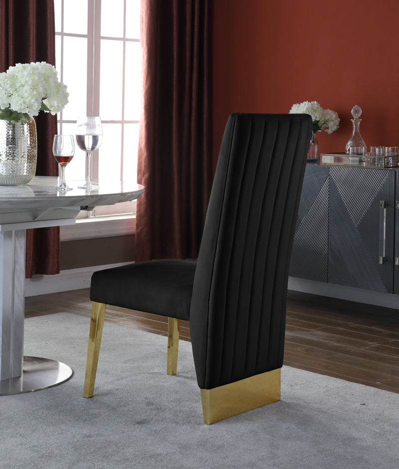 Porsha - Dining Chair with Gold Legs(Set of 2)