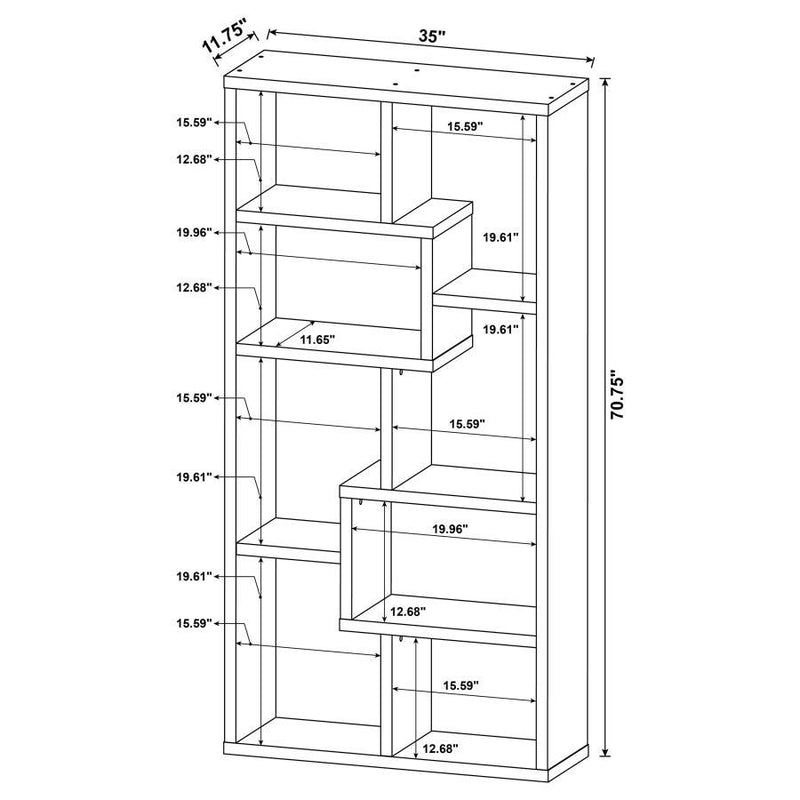 Theo - 6-Shelf Bookshelf