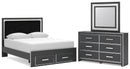 Zuraleus - Upholstered Panel Platform Storage Bedroom Set