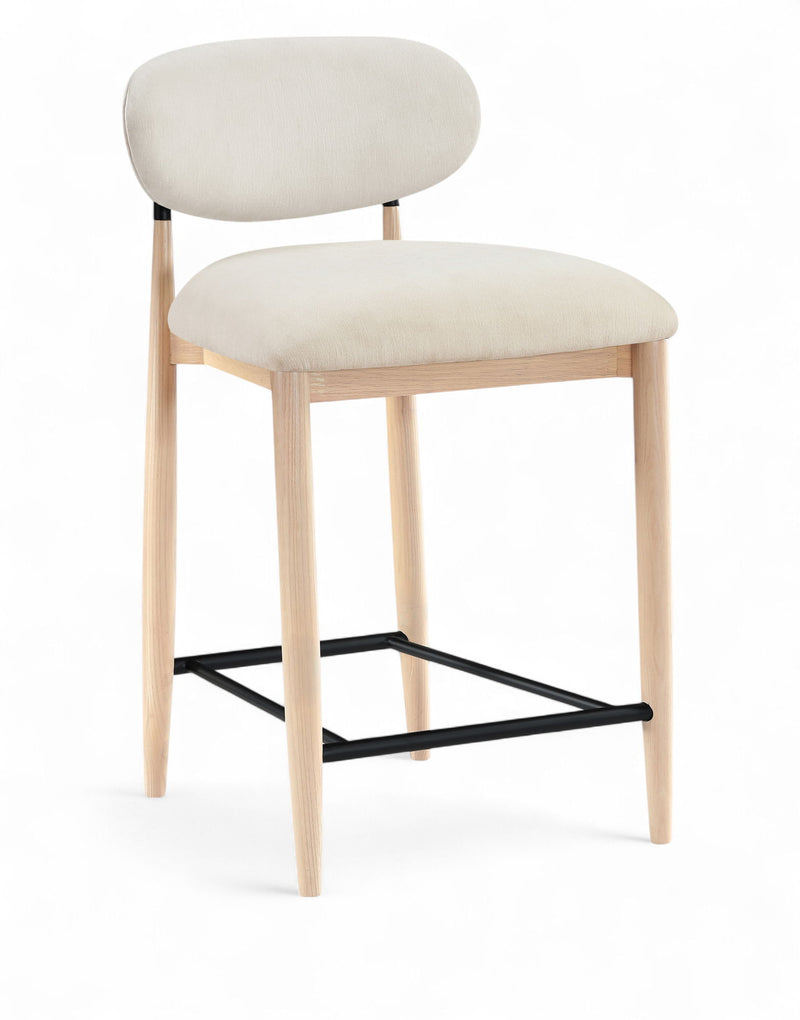 Riccio - Upholstered Stool - Cream