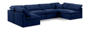 Indulge - Velvet 6 Piece Modular U-Shaped Sectional