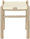 Santos - Faux Leather Upholstered Bench - Natural Frame