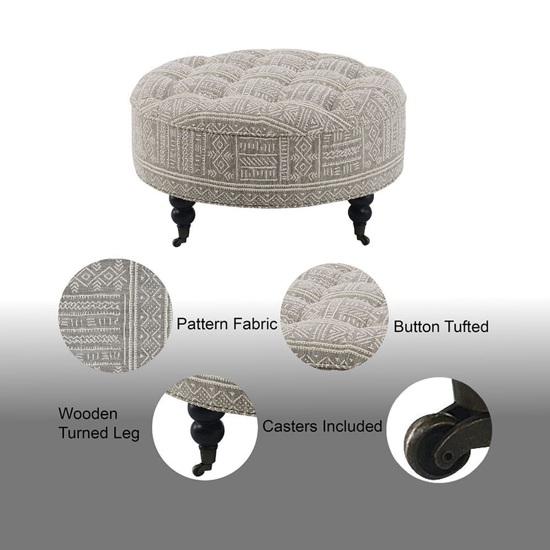 Upendo - Ottoman With Caster - Beige