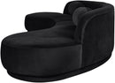 Avra - 146" Velvet Performance Fabric Upholstered Sectional