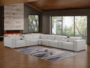 1208 - 8 Piece L Shaped Leather Sectional With 3 Power Recliners & Power Headrests